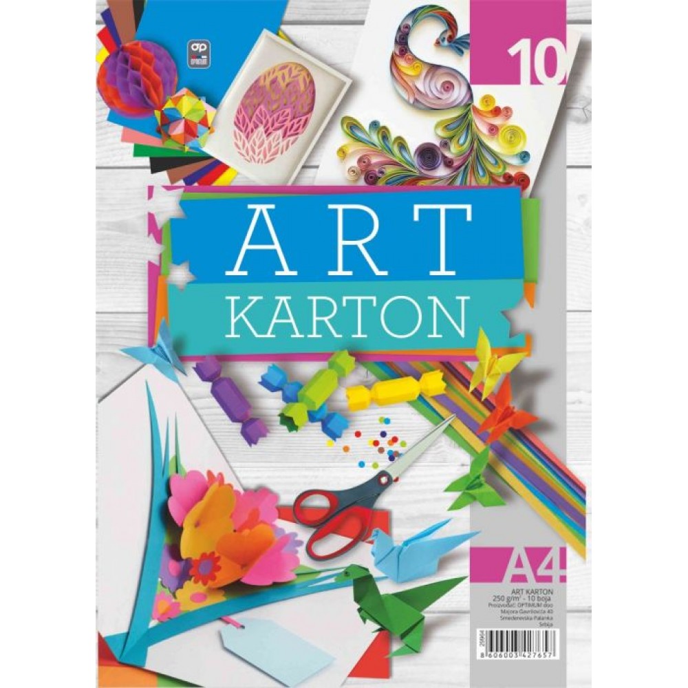 KARTON ART U BOJI MIX 250GR