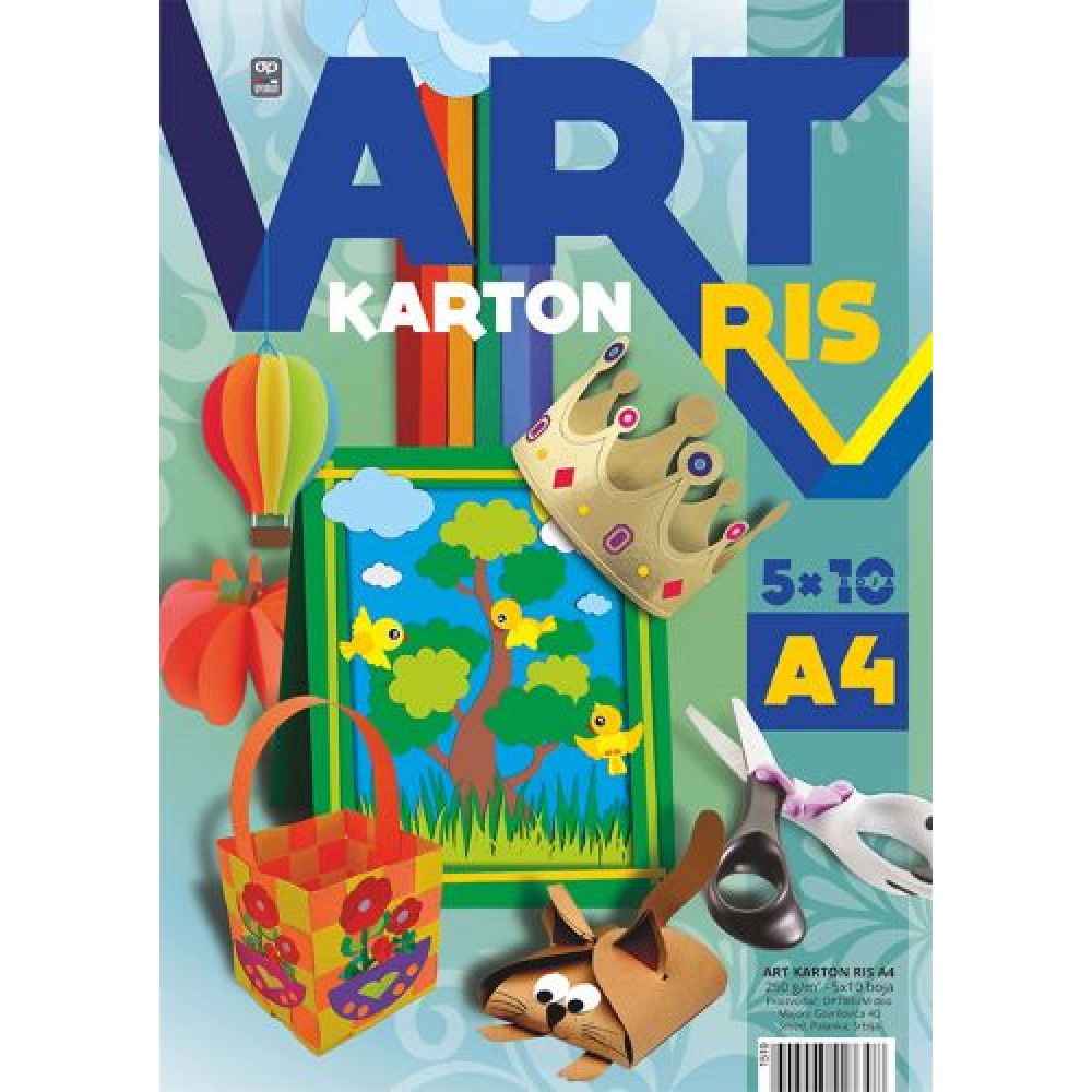 KARTON ART U BOJI MIX 250GR