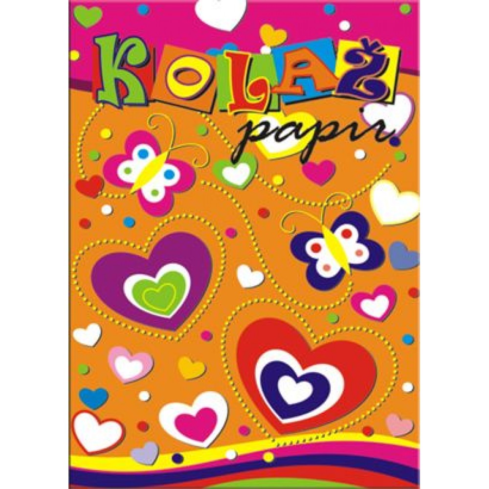 Kolaž papir 17x24cm. - samolepljiv