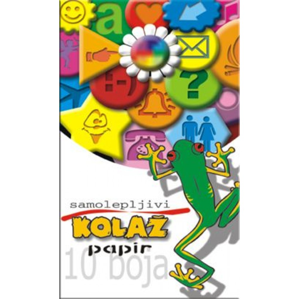 Kolaž papir 12.5x23 cm. - samolepljiv